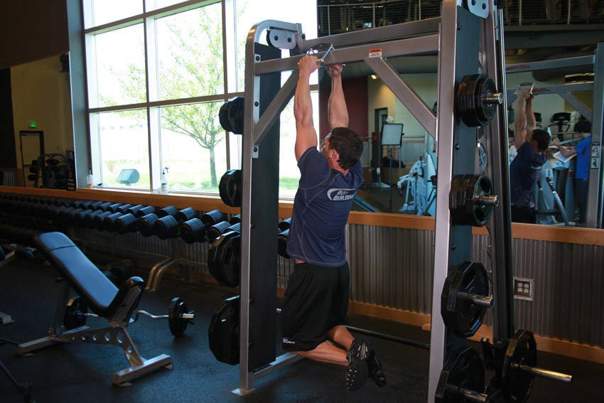 Neutral-Grip Pull-Up (Elbow-Friendly Volume) - end position